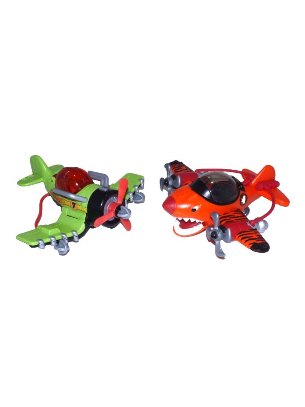 Fisher Price Imaginext 7.5" long set of two Airplanes #4 & 7 Mattel 2009, 2010